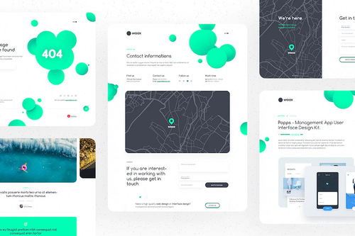 解锁创意潜能 25学堂数字服务公司网站UI设计组件模板解析
